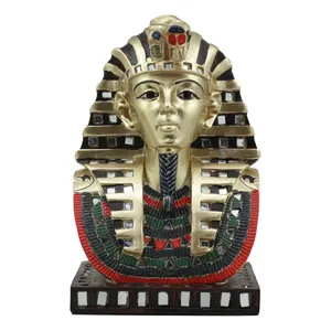 Gouden Tutankhamun Buste Beeldje Oude Egyptische Farao Masker Van Koning Standbeeld