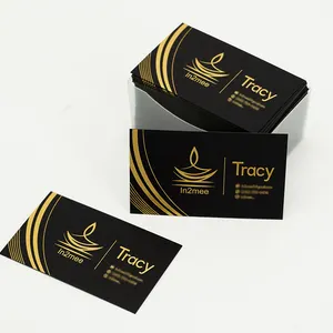 Custom 300gsm 600gsm High Quality Luxury Gold Foil Wedding Thank You Business Card Printing