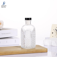 Diffuseur d'ambiance cylindrique nordique personnalisé 200 ml avec bouteille en verre, bâtonnets en rotin et bouchon en caoutchouc, emballé en boîtes