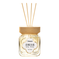 Diffuseur à bâtonnets de 150 ml avec collier en bois naturel, huile parfumée et bâtonnets parfumés pour l'aménagement intérieur de la chambre
