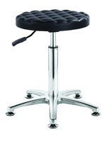 Tabouret rond classique pour laboratoire, bar, bibliothèque, atelier, hauteur réglable; noir