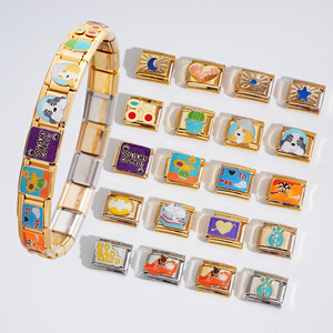 Moda impermeabile Non Tranish in acciaio inox italiano Charm per fai da te gioielli che fanno di <span class=keywords><strong>alta</strong></span> qualità Melt italiano Charm bracciale - Product Image 2