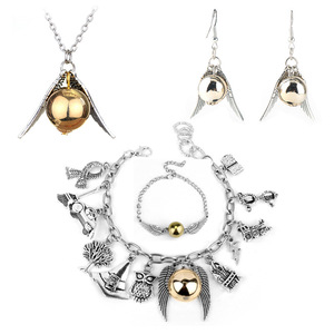 Collection <span class=keywords><strong>Harry</strong></span> <span class=keywords><strong>Potter</strong></span> Reliques de la Mort : Bracelets, Boucles d'oreilles, Colliers, Colliers <span class=keywords><strong>Sablier</strong></span> Rotatif pour Femmes et Hommes, Cadeau Bijoux - Product Image 2
