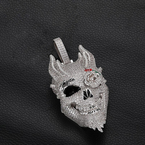 Customize Hip Hop <b>Face</b> Pendant for Men VVS Bling Moissanite Pendant Religious 3D Jewelry S925 Silver Pendant Jewelry - Product Image 2