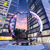 Sculpture lumineuse LED RGB programmable Bang Sheng - Lampe artistique dynamique et colorée pour monuments urbains et événements festifs