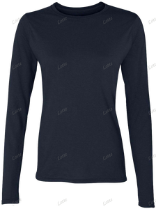 Nouveaux hauts de sport tendance, col rond, ajustés, manches longues, <span class=keywords><strong>t</strong></span>-shirts basiques pour femmes - Product Image 3