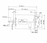 Moteur PMDC 120V à arbre en D de 77 mm, balais de charbon 5512, 18000 tr/min, haute efficacité, montage à bride, efficacité IE2, 70W, pour appareil électroménager intelligent