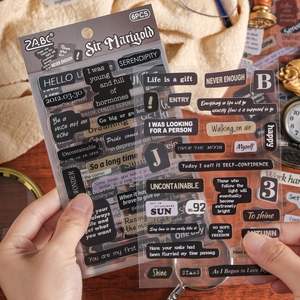 Pegatinas divertidas de palabras motivacionales o de amor inspirador para diario basura, suministros para álbumes de recortes, fabricación de tarjetas, diario portátil - Product Image 6