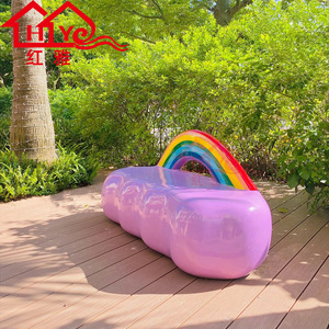 <span class=keywords><strong>Panca</strong></span> Arcobaleno Moderna Creativa in Fibra di Vetro, Sedia <span class=keywords><strong>da</strong></span> <span class=keywords><strong>Esterno</strong></span> per il Tempo Libero Pubblico, Sgabello a Nuvola per Parco, Centro Commerciale, Strada, Patio, Area d'Attesa Commerciale - Product Image 1
