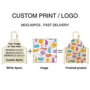 Tabliers de chef personnalisés pour enfants, imprimés de chats mignons, sublimation, ajustables, dessins animés, pour l'école - Product Image 4