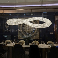 Fantaisie postmoderne luxe nordique élégant décor à la maison dirigeable créatif lumière serpent K9 lustre en cristal pour mariage d'hôtel