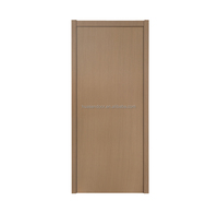 Porte d'entrée en MDF laminé PVC avec design en bois