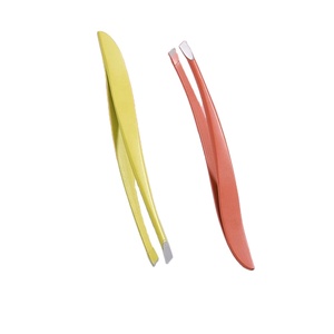 3 Days Colorful Stainless Steel Customized Eyebrow Tweezers Wholesaler Beauty <b>Tool</b> for Eyebrow <b>Makeup</b> GZ RTS Bulk Mixed Order - Product Image 2