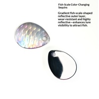 Paillettes laser à changement de couleur en forme de goutte d'eau, feuille réfléchissante pour appâts vivants, accessoires de leurre attirant les poissons sans hameçons