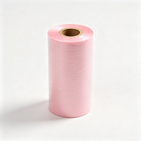 Ruban thermique rose Haoxuan 60 mm x 300 m, ruban couleur compact pour petites étiquettes, emballages et impression de produits