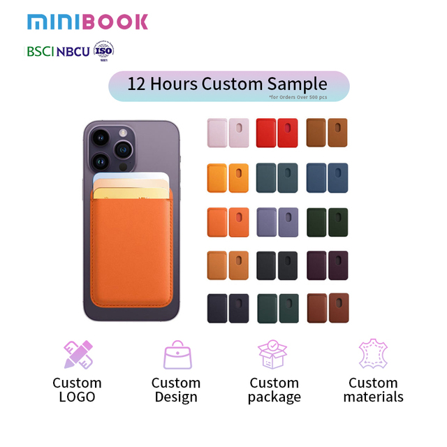 Magnetic Card Bag Phone Case Wallet for Leather Card Bag iphone 14 13 12 Pro Max Plus XR XS MAX Back Sticker Card Holder