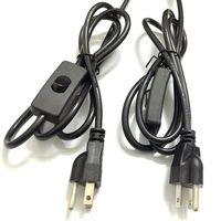Cordon d'alimentation noir CUL ETL C13 Us de 1m avec interrupteur 303 3x14AWG