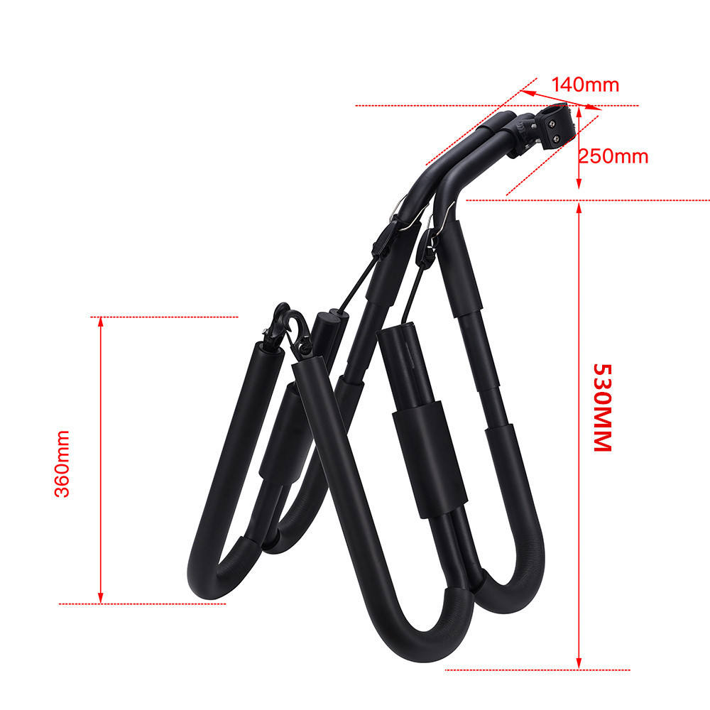 Portapacchi nero a doppia pedana per bicicletta