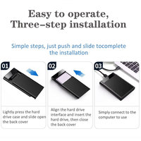 Boîtier de disque dur mécanique USB 3.1 de 2,5 pouces, boîtier de disque SSD USB3.0 pour ordinateur de bureau Lastop