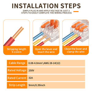Tự làm đi trong suốt dây kết nối 222 223 nhỏ gọn dây dẫn SPL Mini Push-in khối thiết bị đầu cuối cá<span class=keywords><strong>p</strong></span> nối cho <span class=keywords><strong>LED</strong></span> ánh sáng Conector - Product Image 2