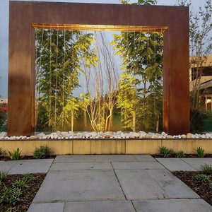 Outdoor Metal Rain <b>Curtain</b> Corten Steel Garden Water Feature - Product Image 5