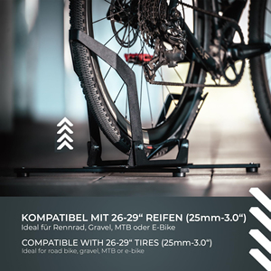 JH-Mech-Soporte de <span class=keywords><strong>bicicleta</strong></span> vertical sólido negro para rueda trasera y rueda delantera, estante de estacionamiento de <span class=keywords><strong>bicicleta</strong></span> de metal plegable portátil - Product Image 6
