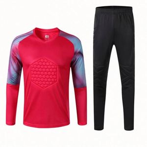 2026 High Quality <b>Red</b> Plus Size Soccer Goalkeeper Jersey Uniform 100% Polyester Quick Dry Breathable Hongyueyang HZ-173 Unisex - Product Image 1