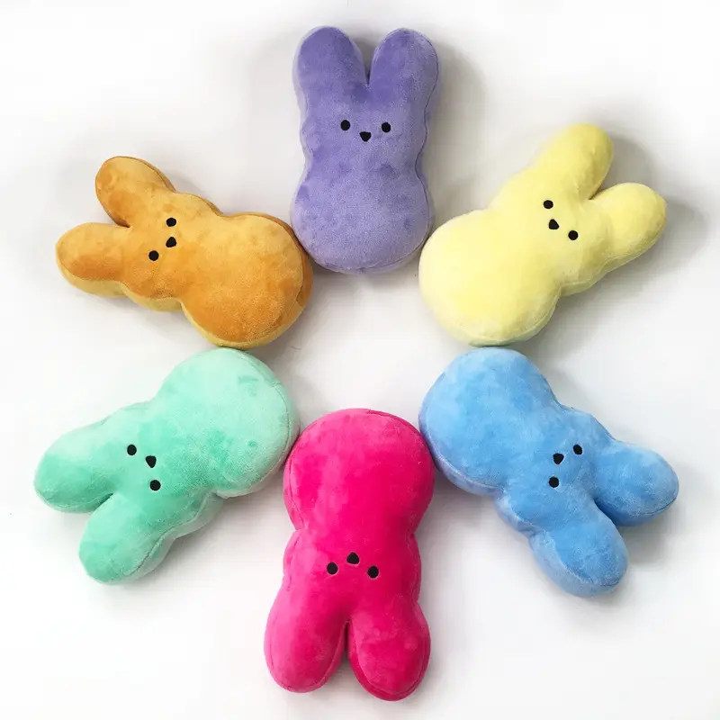 Hot Selling 15CM Colorful Easter Bunny Doll Stuffed Peeps Rabbit Plush Toy
