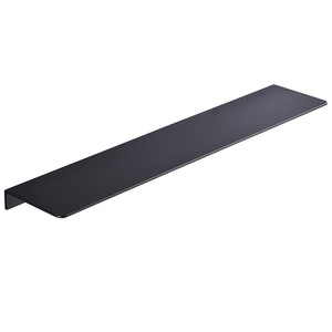 Estante de baño montado en la pared, 50x30 cm, de aluminio negro, rectangular, duradero, para ahorrar espacio en el inodoro. - Product Image 4
