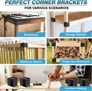 Kit de supports d'établi robustes pour supports d'angle droit en acier à 3 voies en <span class=keywords><strong>bois</strong></span> 2x4 pour <span class=keywords><strong>le</strong></span> travail du <span class=keywords><strong>bois</strong></span> - Product Image 6