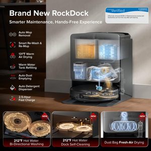 หุ่นยนต์ดูดฝุ่น Smart Cleaning Roborock Saros 20 แรงดูด 36000Pa ล้างด้วยน้ำร้อน 212°F ป้องกันการพันกันด้วย AI สำหรับพรมและพื้น - Product Image 2