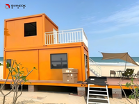 Maisonnette préfabriquée extensible de luxe moderne de 20 pieds, 2 chambres, cuisine, salle de bain, bureau invité, appartement, hôtel, utilisation extérieure