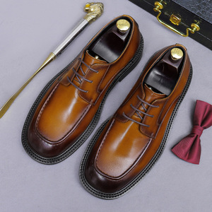 Chaussures de marche en cuir pour hommes, mocassins de luxe personnalisés, chaussures de mariage pour hommes de haute qualité, fabriquées à la main, augmentant la taille - Product Image 6