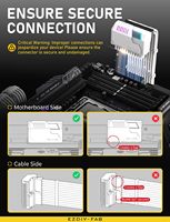 Conector de Alimentación ATX de 24 Pines en Ángulo de 90 Grados, Adaptador Blanco para Placa Base con Diseño de Protección ARGB de 5V y 3 Pines - Blanco