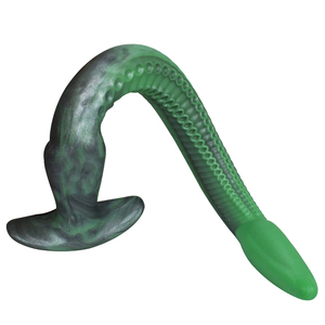 ロングアナル触手巨大な馬タコファンタジーモンスターリブ付きお尻プラググリーン100% 防水デロベトイ大人のおもちゃ女性男性 - Product Image 3