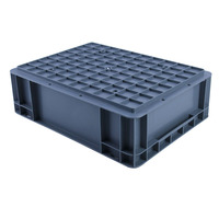 Boîte logistique empilable en HDPP gris Euro à ouverture profonde pour entrepôt, vente en gros
