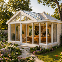 MEXIN Véranda en verre pour extérieur, structure en aluminium, pour jardin, terrasse, cour, villa, hôtel, vente en gros