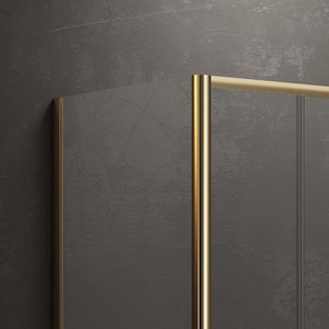KE-6000G Kamalu 70x190 Cabina Doccia Scorrevole Doppia Oro Opaco con Vetro da 6mm e Telaio in Alluminio per Hotel e Ville - Product Image 5