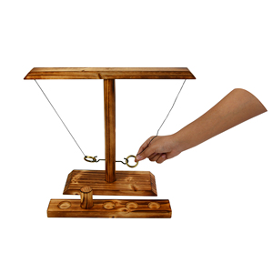 Handmade Wooden <b>Hook</b> and Ring <b>Game</b> with Shooting Ladder Set for Adults and Children Parties Ring Toss <b>Games</b> - Product Image 1