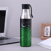 Thermos HZ avec logo personnalisé, bouteille à double paroi en métal, bouteille d'eau en acier inoxydable pour le sport et la gym, bouteille d'eau de 1000 ml