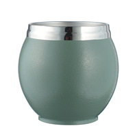 Gobelet rond en acier inoxydable isolé sous vide BORGE 280ml argentin Yerba Mate Cup en forme d'oeuf
