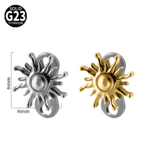 G23 Flor de <span class=keywords><strong>titanio</strong></span> Micro dérmico ancla <span class=keywords><strong>nariz</strong></span> <span class=keywords><strong>Piercing</strong></span> claro blanco circón superior joyería de boda para niños - Product Image 5