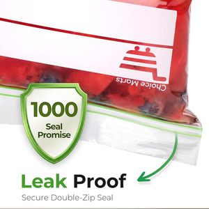 Durable Gallon Slider Food Storage <b>Bags</b>, <b>resealable</b> <b>freezer</b> safe plastic pouches for daily food preservation - Product Image 2