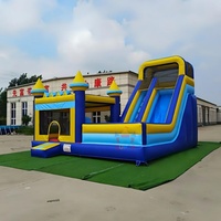Nouveau style 2026 : Combo toboggan aquatique et château gonflable commercial en PVC 0,55 mm pour enfants, certifié CE, installation facile