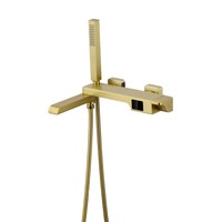 Robinet de Douche Pluie LED Monocommande de Luxe, Corps Chromé Poli, Jet de Douche, Cartouche Céramique, Robinet en Laiton à Débit Contrôlé, Robinets Modernes