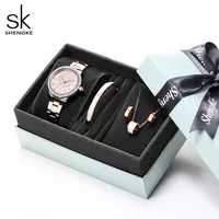 Tianshengke — ensemble de montres rectangulaires pour femmes, boîte-cadeau, marque de luxe, emballage exquis, de mode, 3-en-1