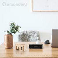 Framendino Blanc Vintage Bois Rustique Bloc Chic Perpétuel Bureau En Bois Cubes Calendriers pour Bureau À Domicile Bureau Anniversaire