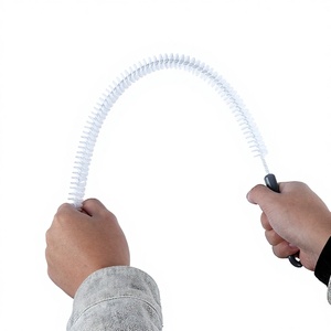 Cepillo de Limpieza Flexible HOLAMOPA para Orificios de Drenaje de Refrigeradores y Mangueras de Lavadoras con Cable Largo y Mango Gris - Product Image 3