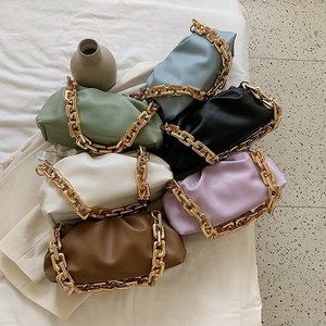 Bolsa de metal pu de ombro feminina, bolsa de mão com alça carteiro e alça de mão - Product Image 3