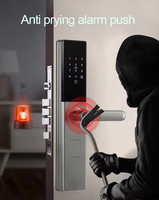 Cerradura Inteligente para Seguridad del Hogar, Control por Aplicación Wifi Tuya, Huella Dactilar Electrónica Digital, Pantalla Táctil, Teclado, Código, Llave, Cerradura Inteligente para Puerta